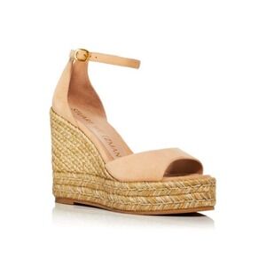 Stuart Weitzman Nudistcurve Boho Platform Wedge Espadrille Sandals Women's 6.5